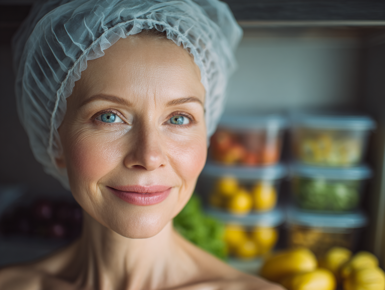 Spokojní klienti pri príprave zdravého jedla